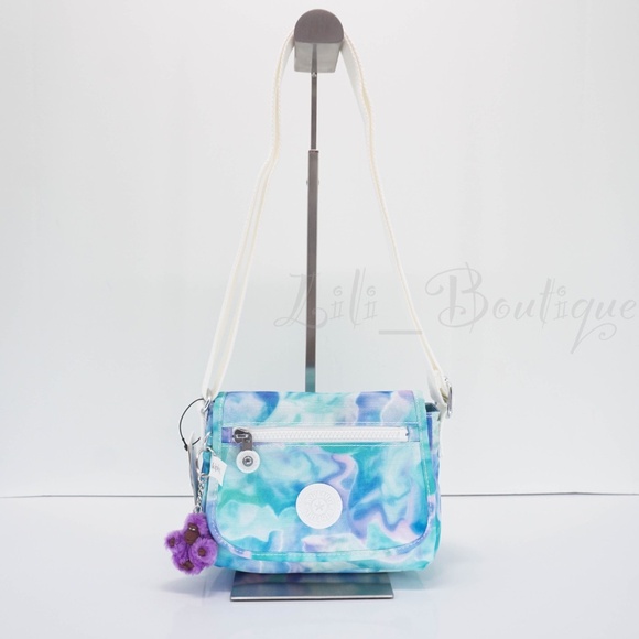 Kipling Sabian Crossbody Mini Shoulder Bag Polyester AC8282 Water Colors NWT $54 - Picture 1 of 12